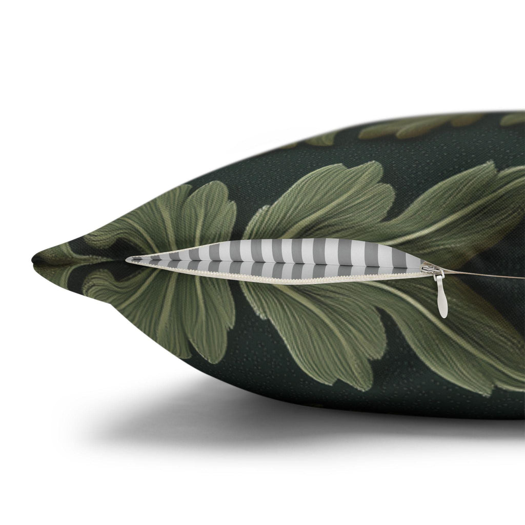William Morris Inspired Pillow Cover: Vintage Style Autumn Tapestry in Sage and Cream