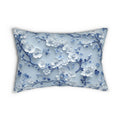 Chinoiserie Lumbar Pillow | Blue & White Cherry Blossoms | Elegant Floral Design