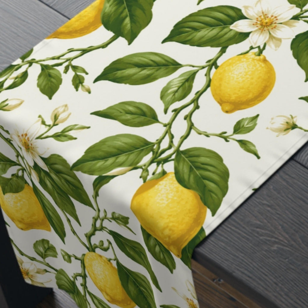 Lemon Table Runner Collection: 7 Citrus and Stripe Variations