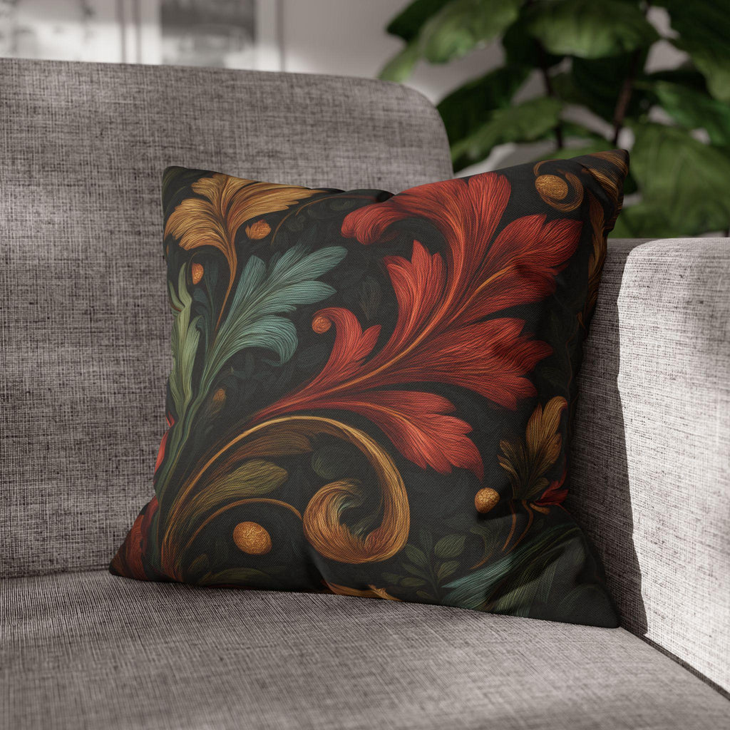 William Morris Autumn Leaf Pillow Cover: Tapestry Style Holiday Decor