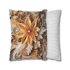 Autumn Chrysanthemum Pillow Cover, Fall Floral Accent Cushion