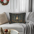 William Morris Christmas Gnome Lumbar Pillow: Holiday Home Accent