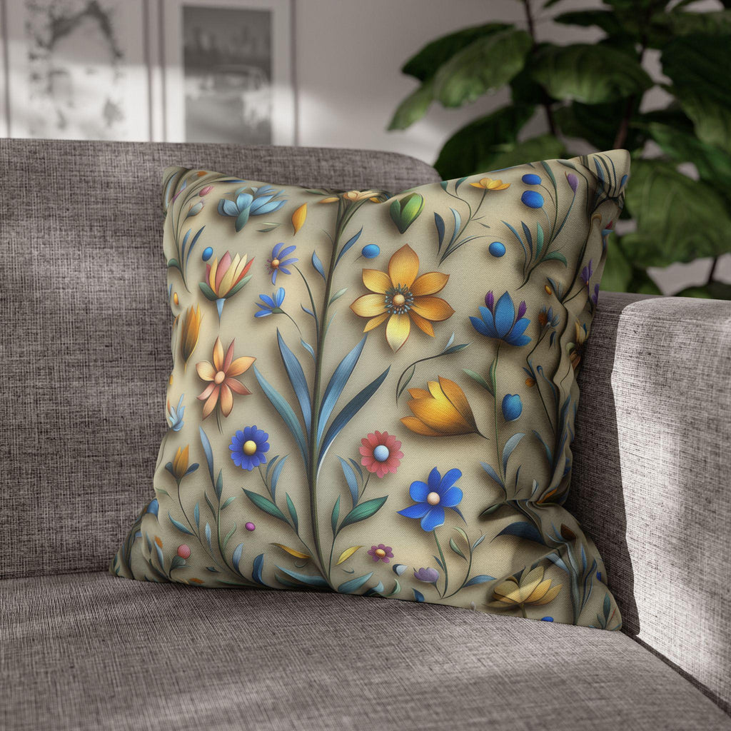 William Morris Inspired Floral Pillowcase: Arts & Crafts Botanical Cushion Cover for Home Decor