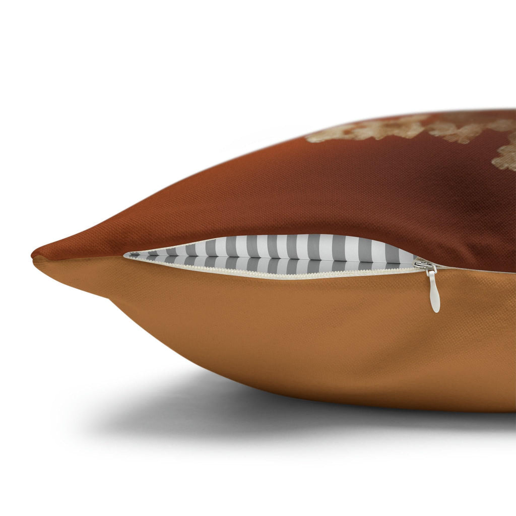 Autumn Wildflower Pumpkin Throw Pillow: Fall Decor, Sofa or Bed