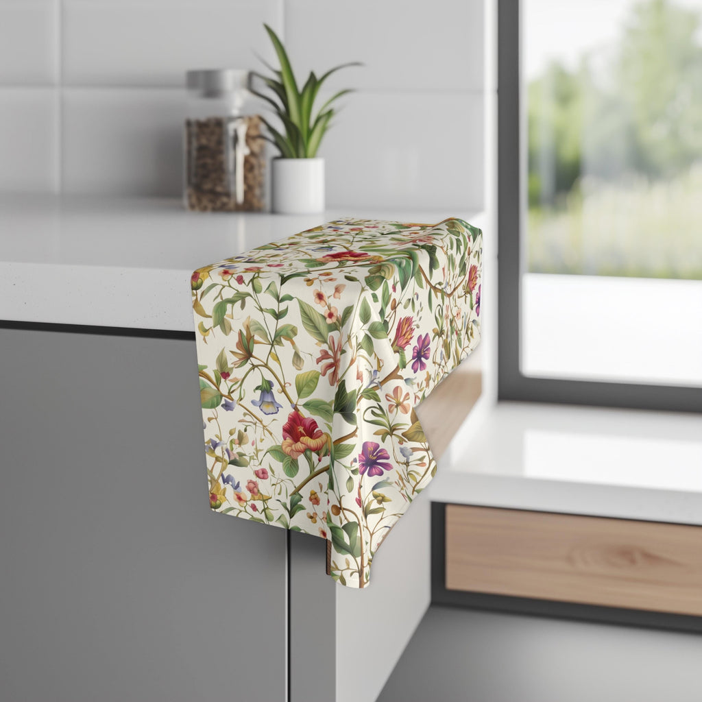 William Morris Hand Towel: Vintage Botanicals and Vines on Cream Background