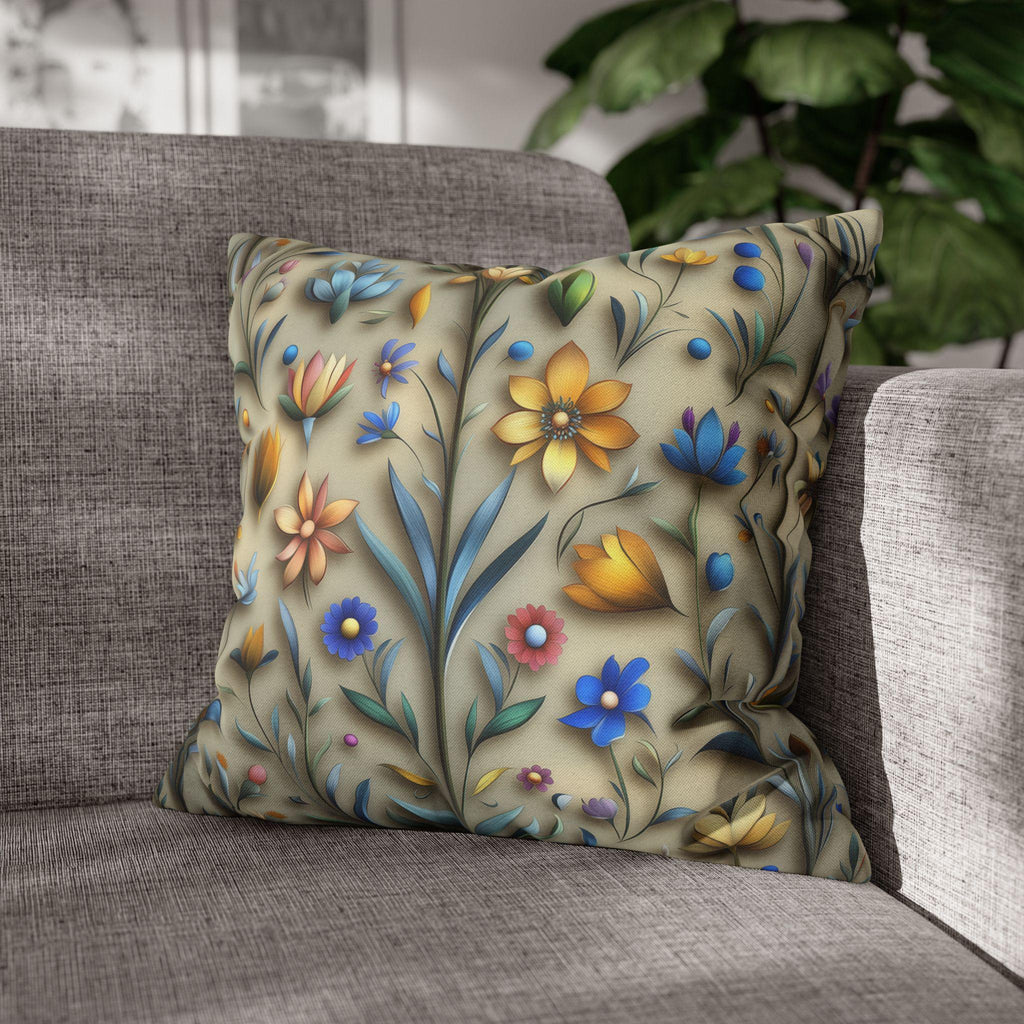 William Morris Inspired Floral Pillowcase: Arts & Crafts Botanical Cushion Cover for Home Decor