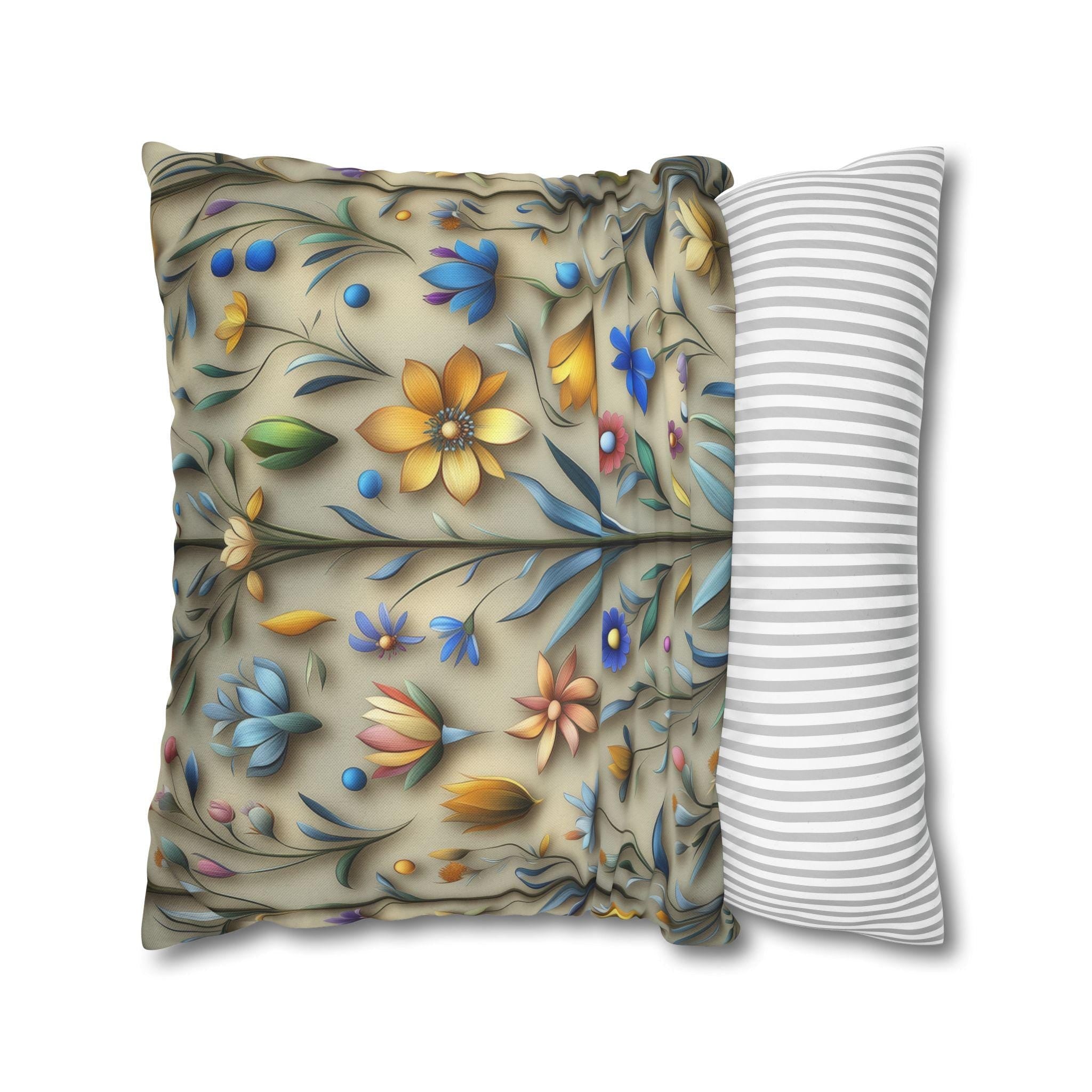 William Morris Inspired Floral Pillowcase: Arts & Crafts Botanical Cushion Cover for Home Decor