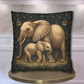 Elephant Pillow Cover: William Morris Botanical Jungle Art