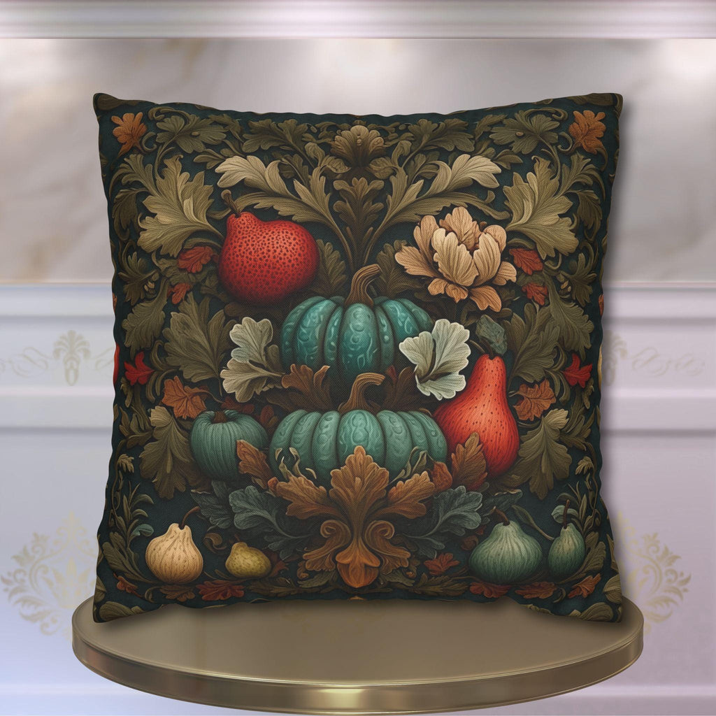 William Morris Inspired Pumpkin Pillow Cover: Art Nouveau Fall Decor