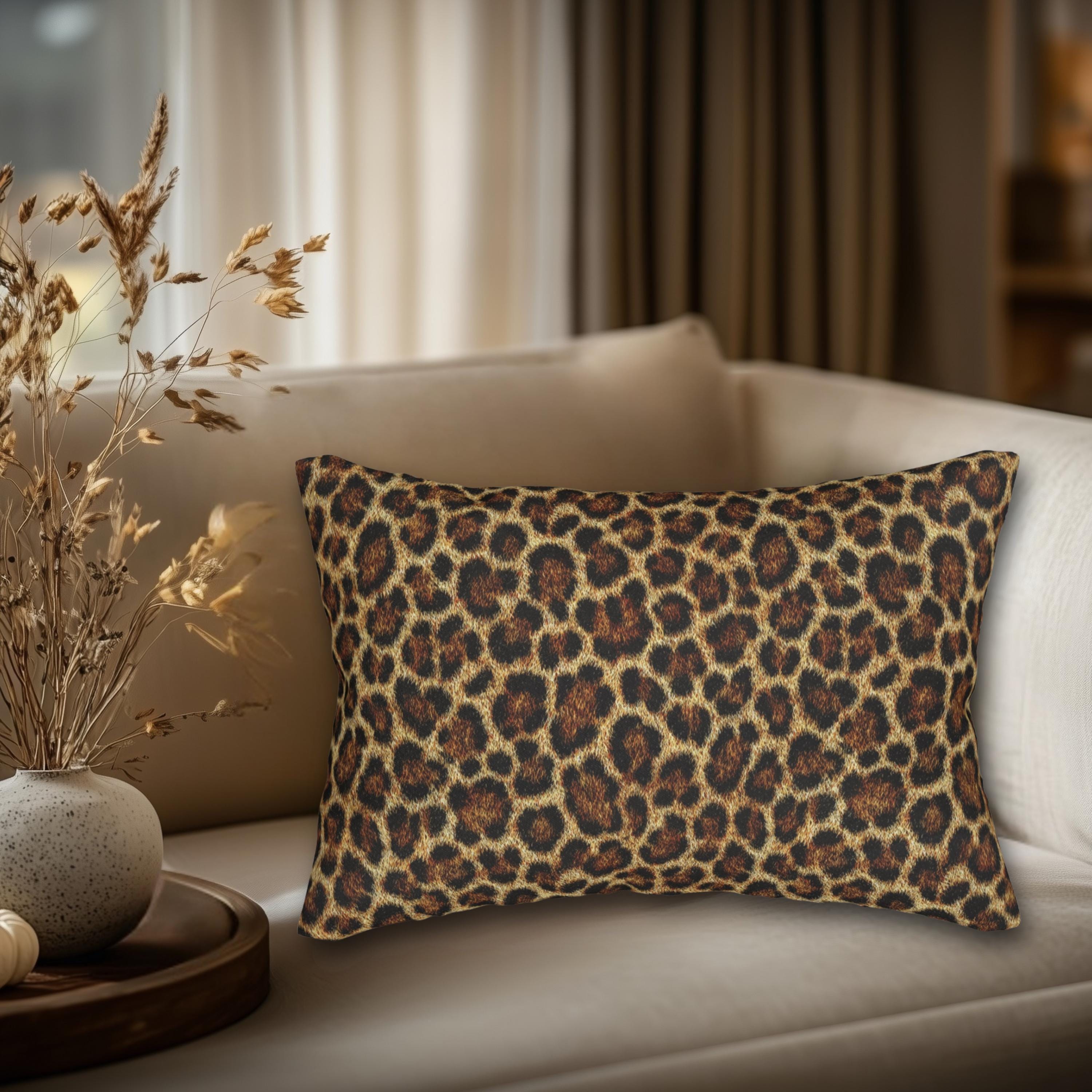 Leopard Luxe Lumbar Pillow: Faux-Fur Look, Zero Cruelty