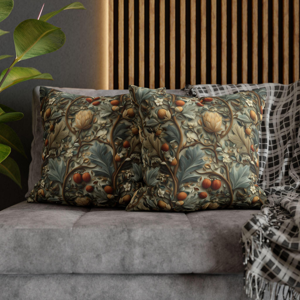 William Morris Autumn Vines Pillow Cover: Botanical Tapestry Fall Decor