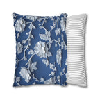 Blue & White Chinoiserie Pillow Cover: Floral Home Decor