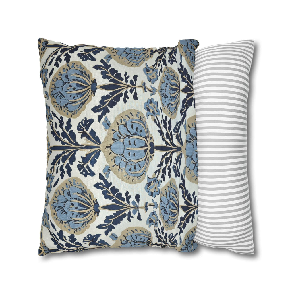 Floral Pillow Cover: Vintage Arts & Crafts Inspired Design (14x14 to 20x20 inches)