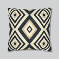 Diamond Geometric Pillow Cover: Navy, Cream & Beige - Modern Decor