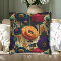 Art Nouveau Pillow Cover: Klimt Inspired Jewel Tone Floral Decor