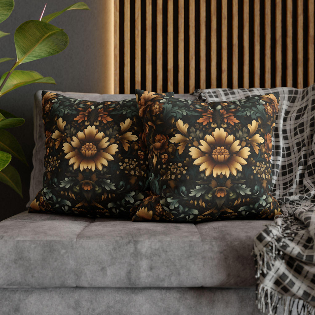 William Morris Fall Pillow Cover: Golden Floral Autumn Tapestry Vintage Style Accent