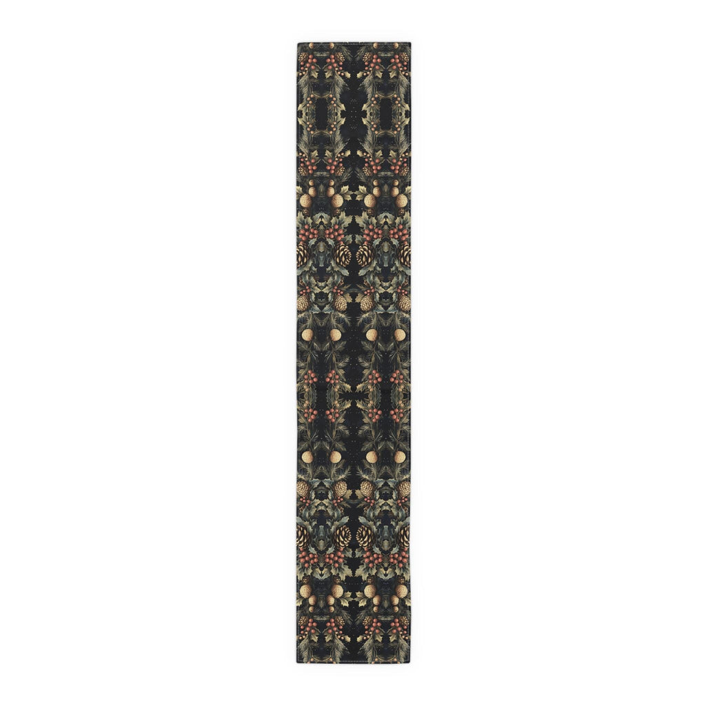 Festive Pinecone Table Runner: Rustic Woodland Christmas Decor for Holiday Dining