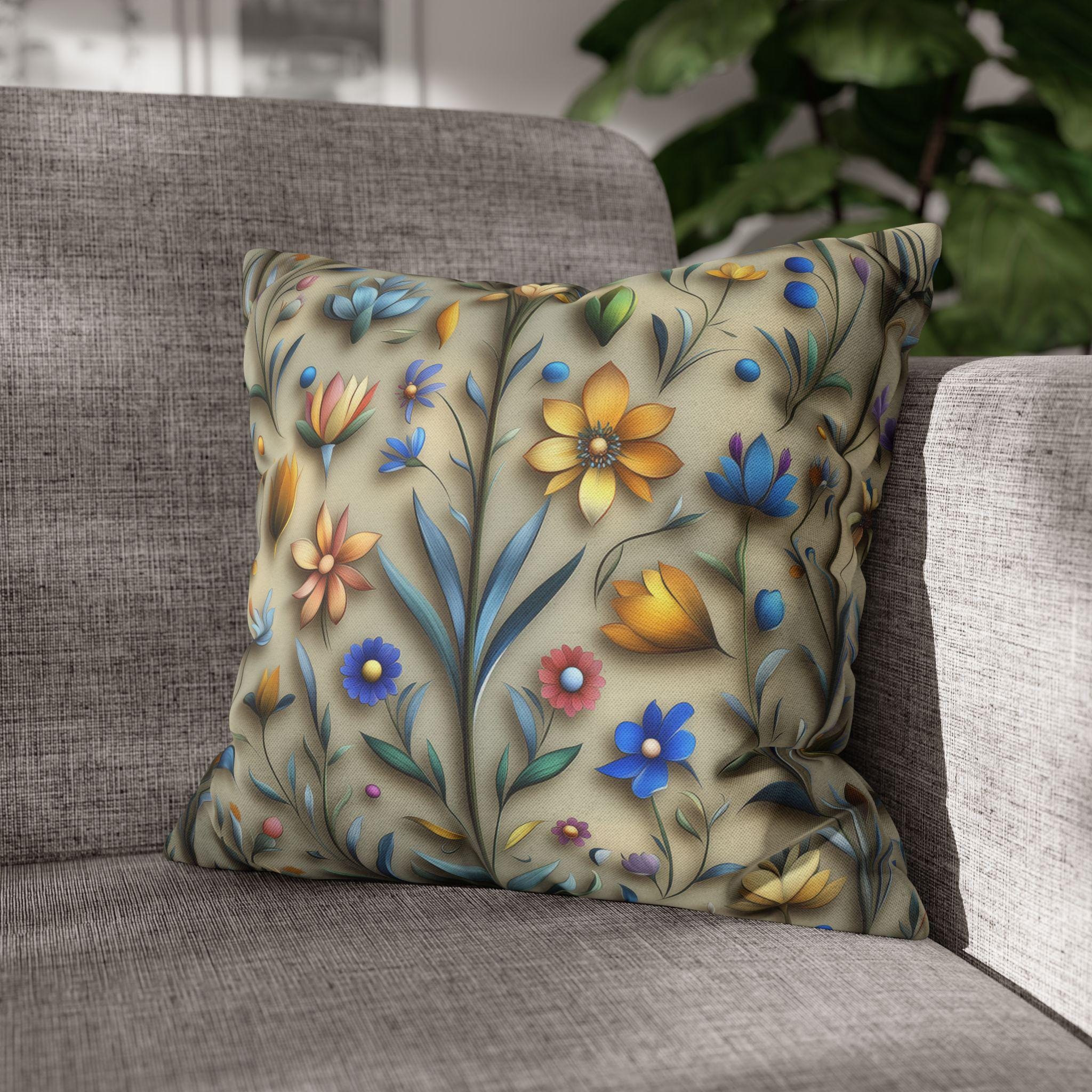 William Morris Inspired Floral Pillowcase: Arts & Crafts Botanical Cushion Cover for Home Decor