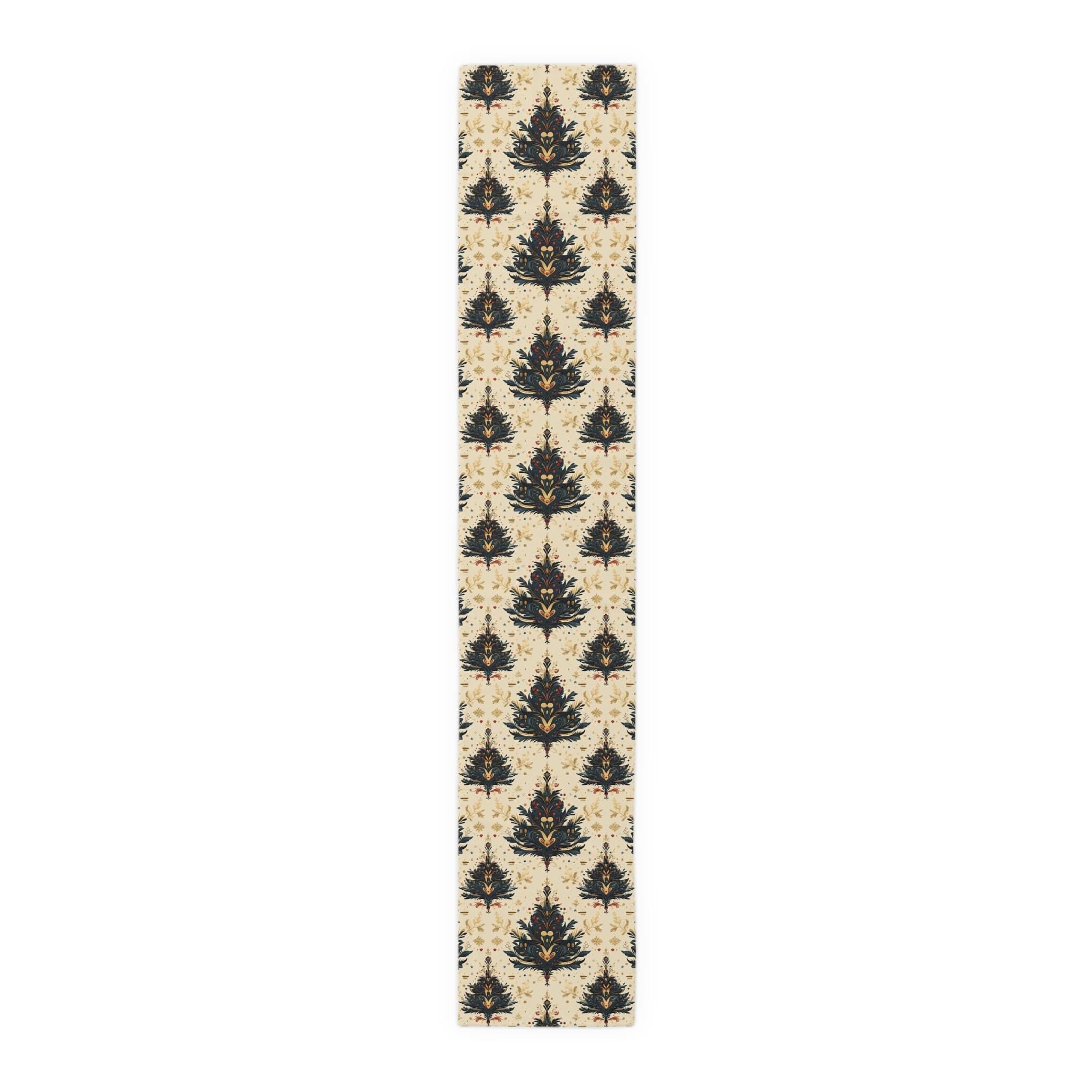 William Morris Christmas Tree Table Runner, Vintage Holiday Decor