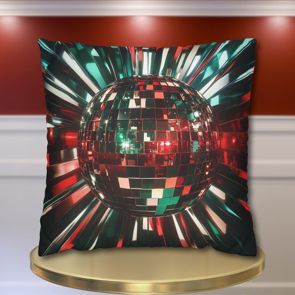 Retro Disco Ball Pillow Cover, Vibrant New Year's Eve Decor