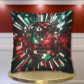 Retro Disco Ball Pillow Cover, Vibrant New Year's Eve Decor