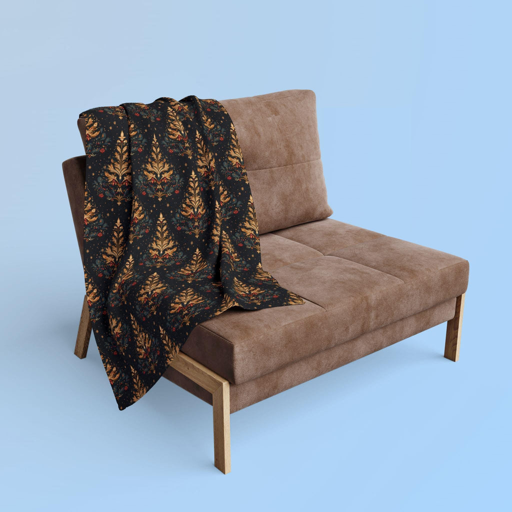 William Morris Christmas Tree Fleece Blanket: Holiday Throw