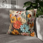 Wildflower Bouquet Pillow Cover: Colorful Floral Design