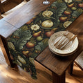 William Morris Inspired Fall Table Runner: Vintage Style in Olive, Cream, and Russet