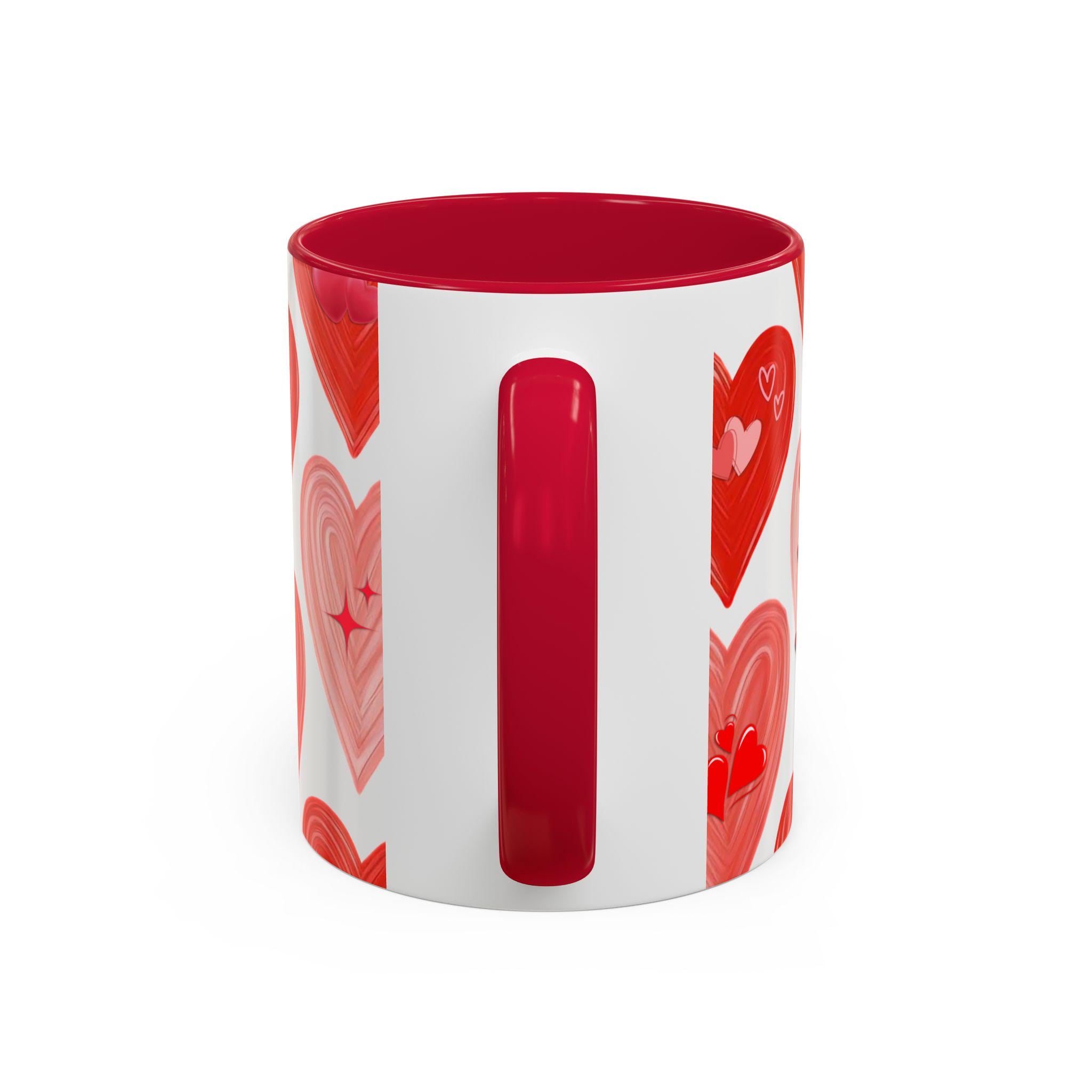 Romantic Valentine's Heart Mug: Cupid's Arrow Love Note Gift for Coffee & Tea Lovers (11oz/15oz)