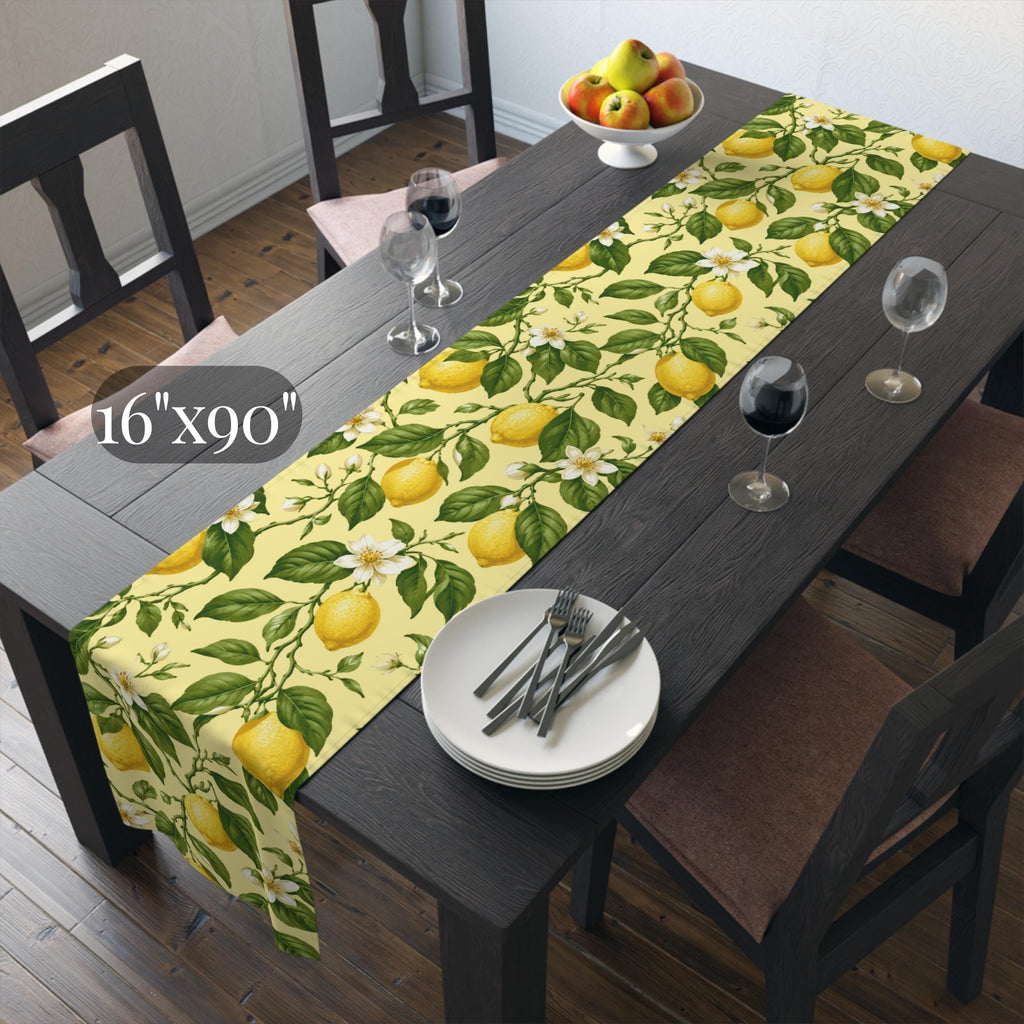 Lemon Table Runner Collection: 7 Citrus and Stripe Variations