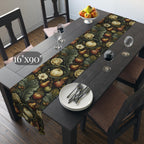 William Morris Inspired Fall Table Runner: Vintage Style in Olive, Cream, and Russet