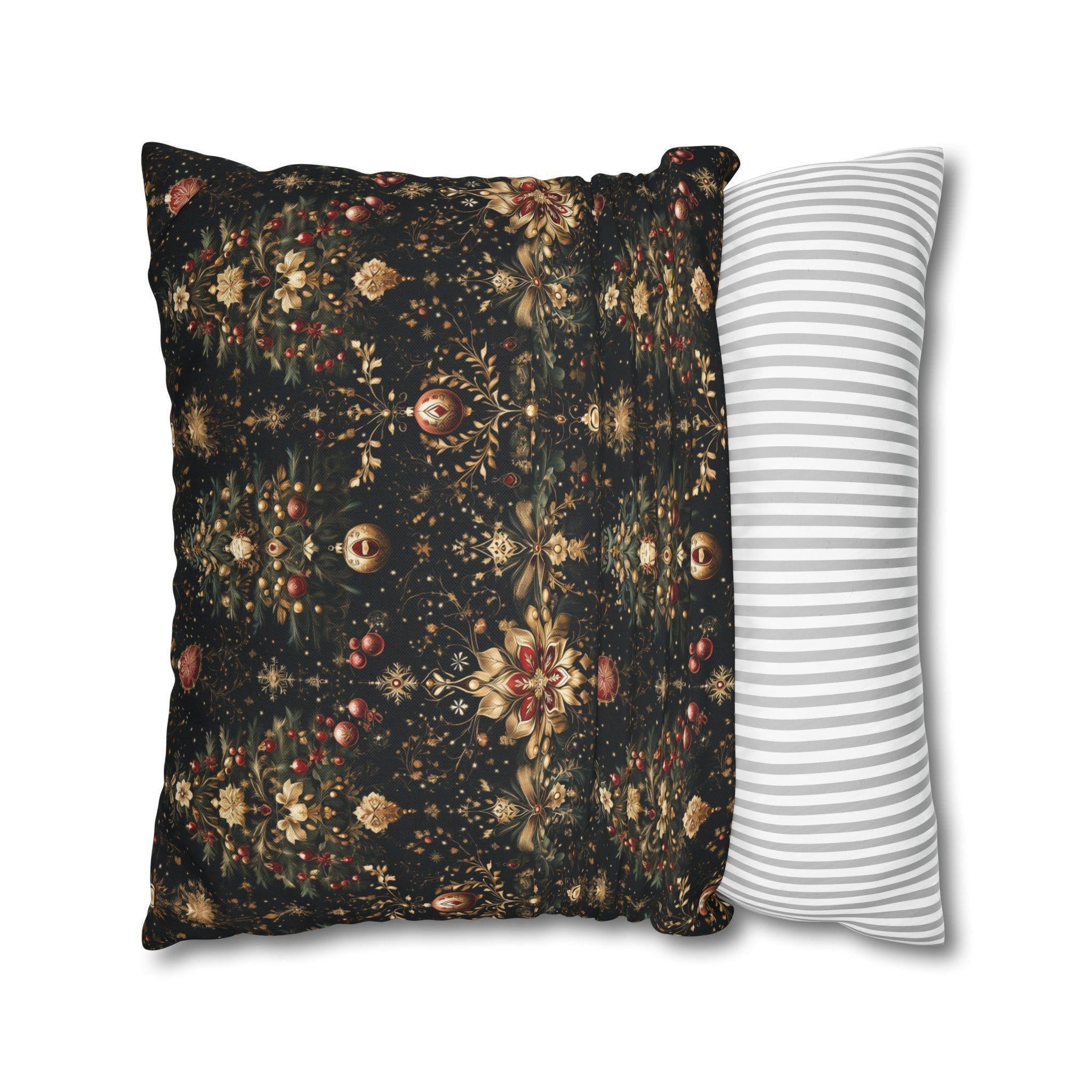 Elegant Christmas Decorations Pillow Cover, Holiday Decorative Cushion Cover