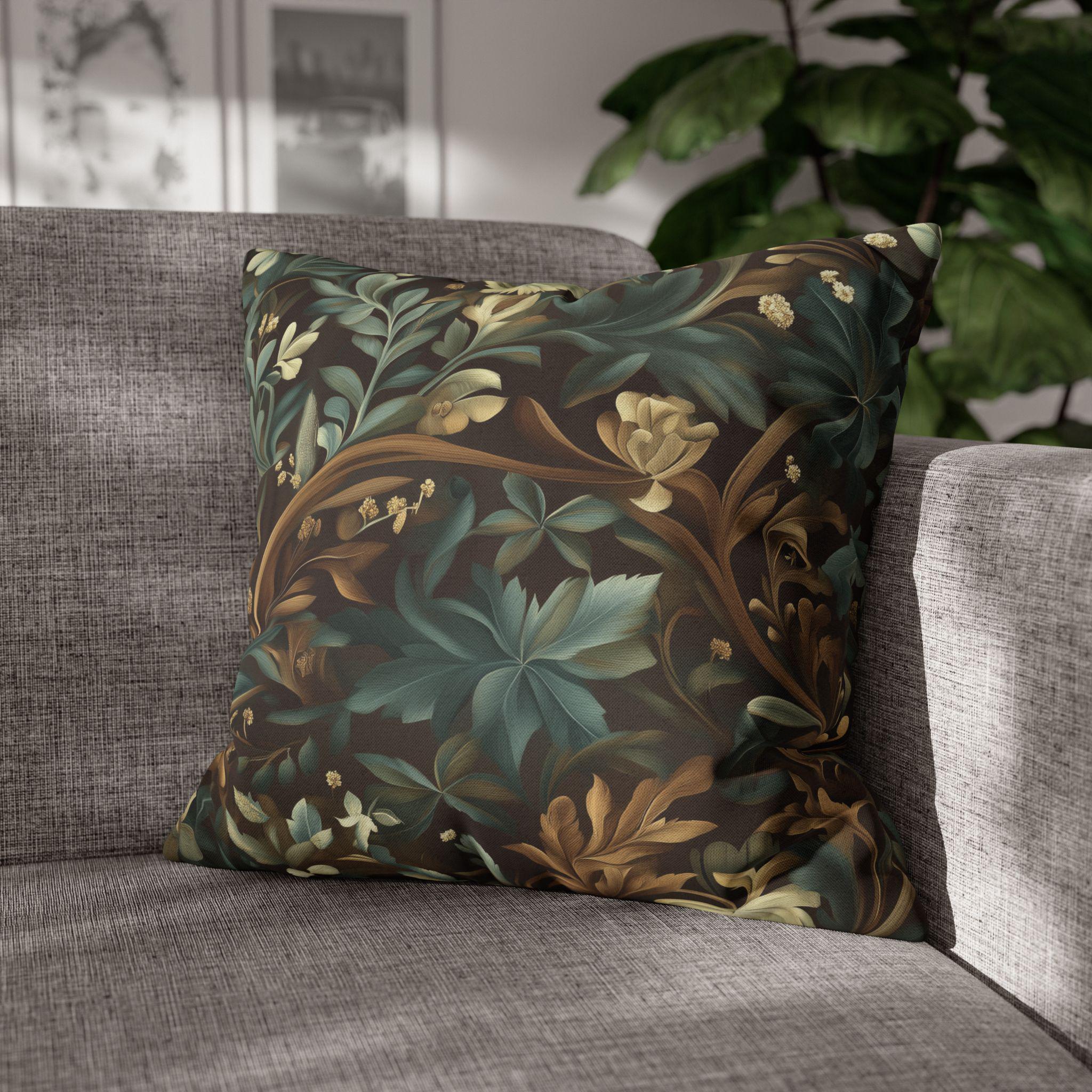 William Morris Botanical Pillow Cover: Vintage Style Floral Accent Pillow