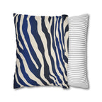 Navy Black Gradient Zebra Stripe Pillow Cover: Bold Safari Print for Modern Neutral Decor