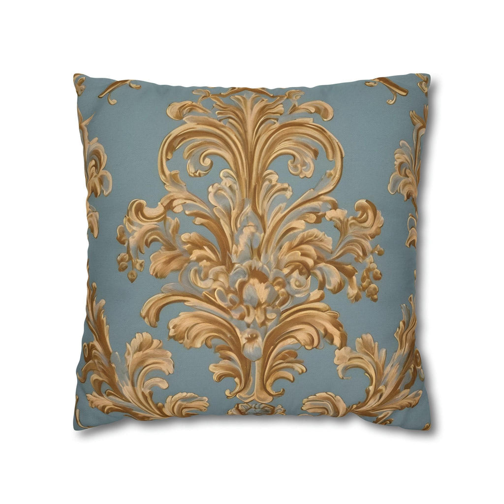 Rococo Accent Pillow Cover: Ornate Gold Leaves (14x14 to 20x20 inches)