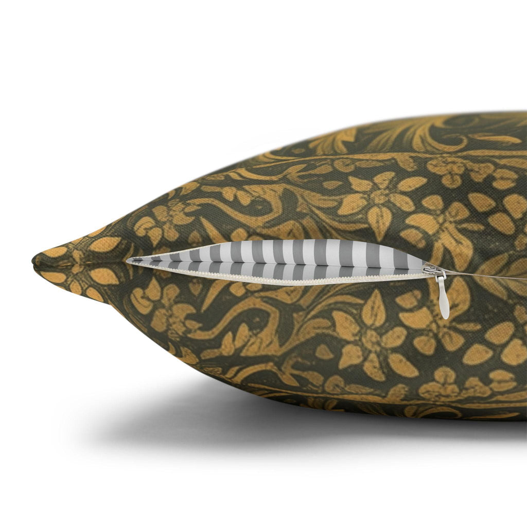 William Morris Style Throw Pillow Cover:  Giraffe Jungle Botanical Design