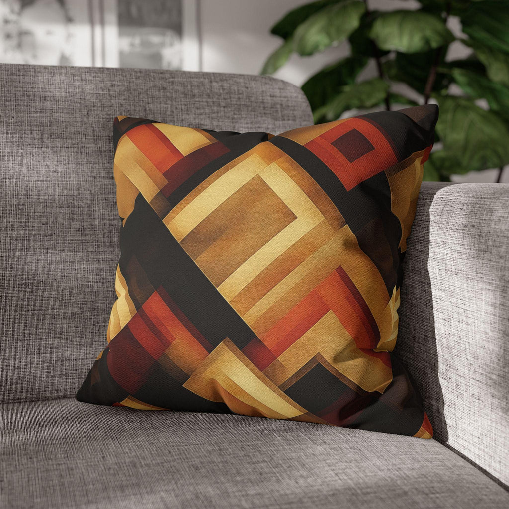 Geometric Pillow Cover: Modern Earthy Design (14x14 to 20x20 inches)