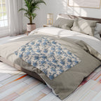 Blue Floral Chinoiserie Fleece Throw Blanket: Elegant Home Decor