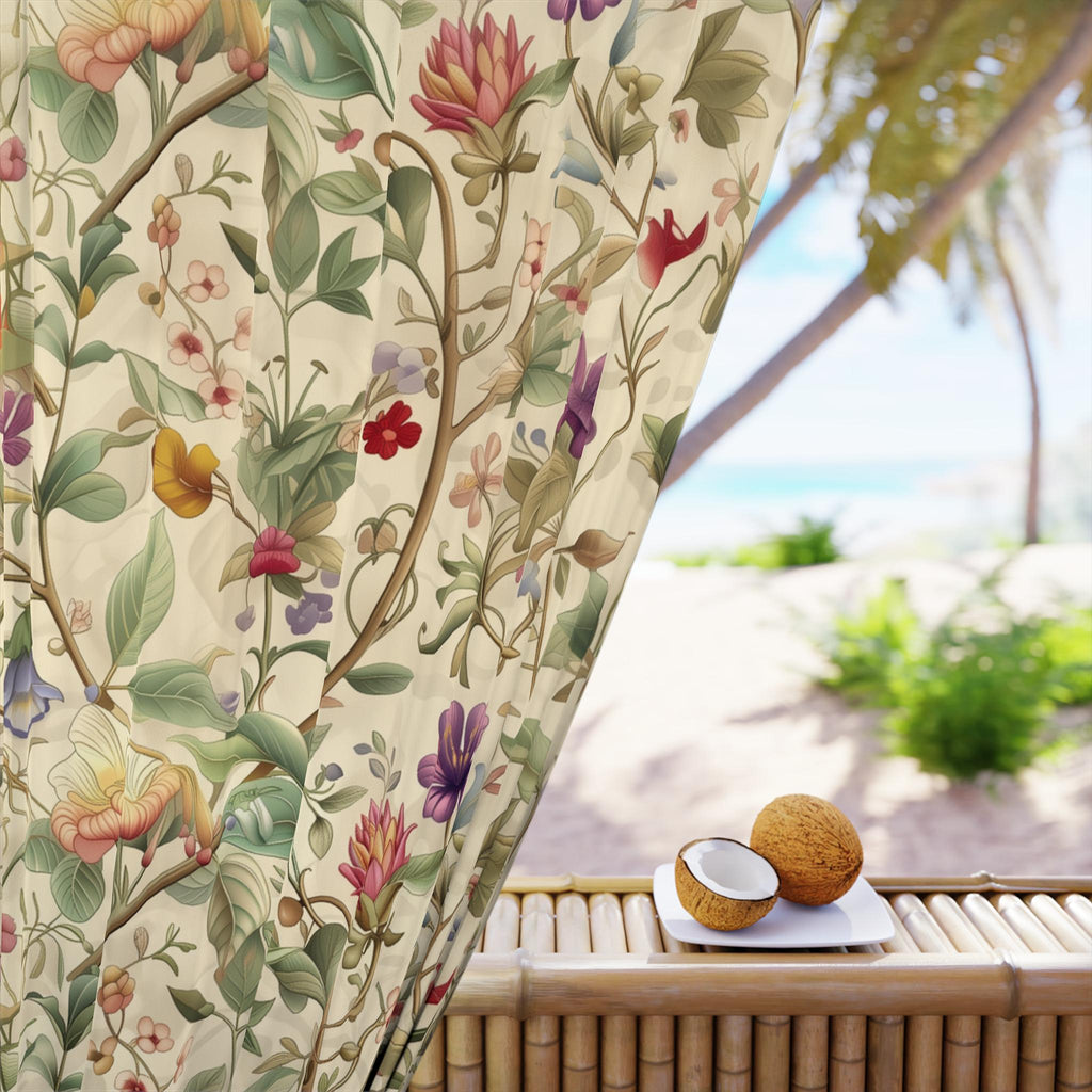 William Morris Botanical Curtain Panel: English Floral Design