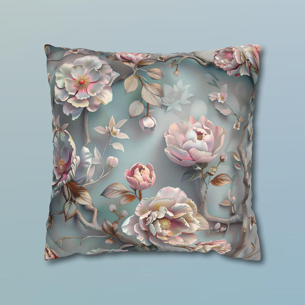 Chinoiserie Peony Pillow Cover: Pink Floral Cushion