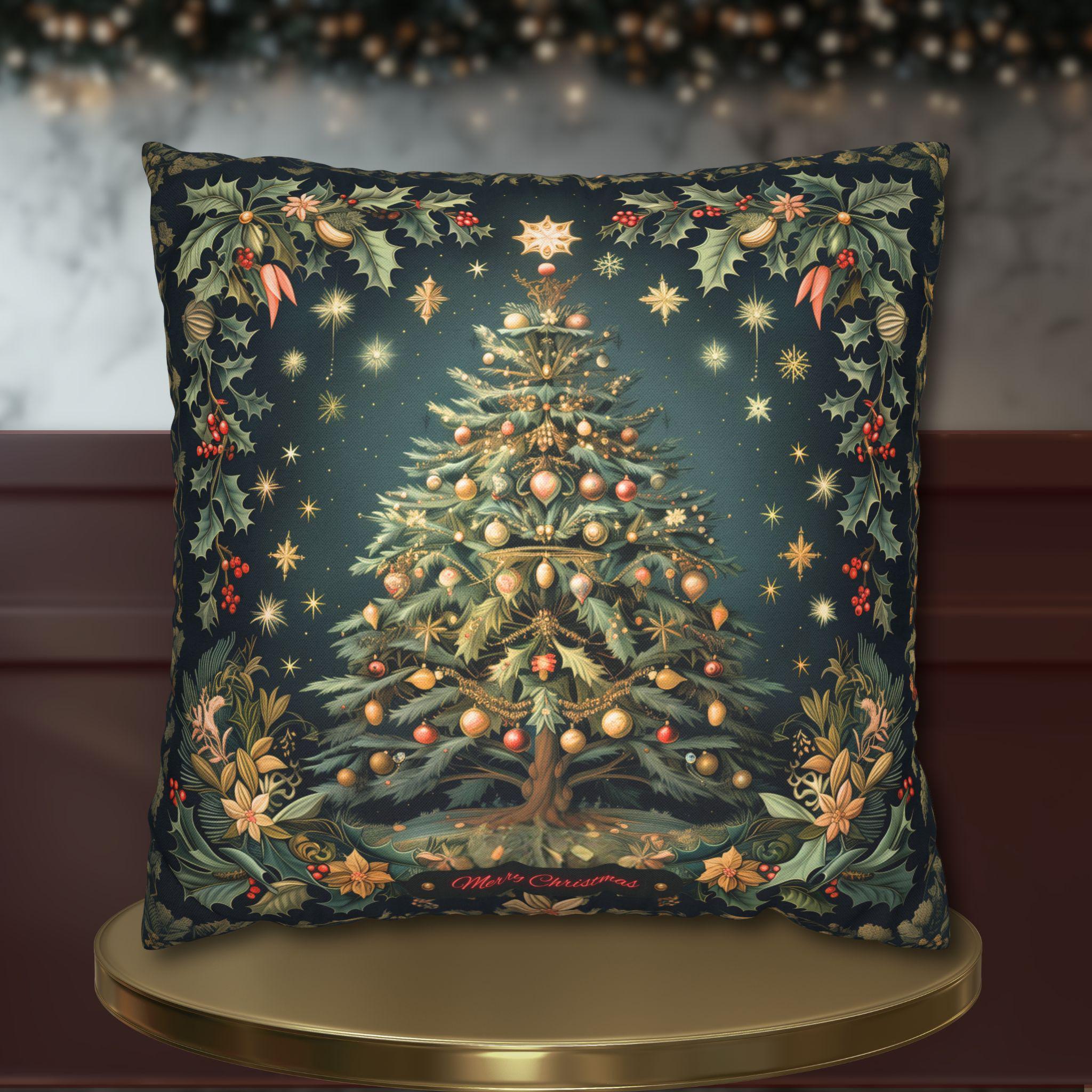 William Morris Christmas Pillow Cover: Botanical Tree, Vintage Style