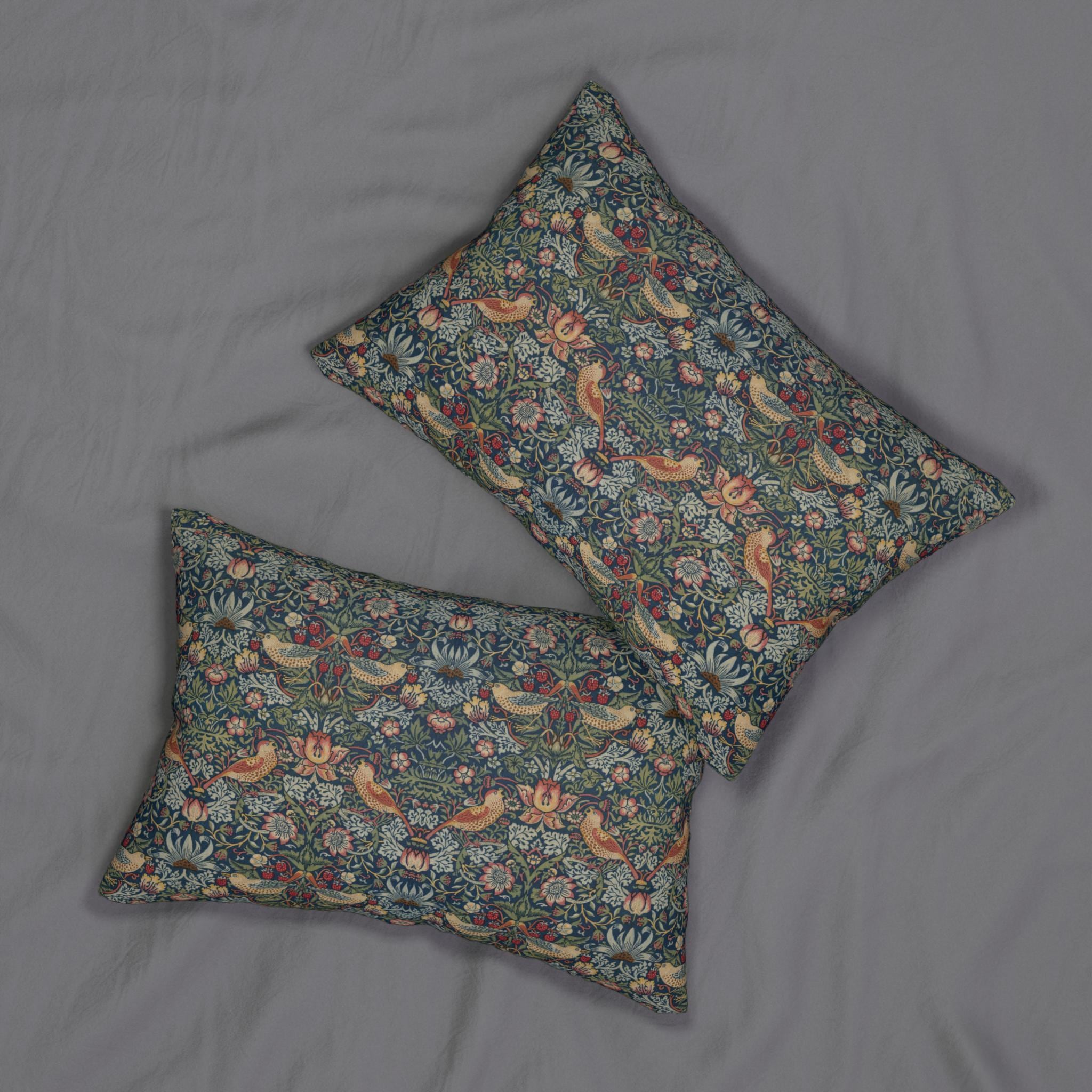 Strawberry Thief Heritage Lumbar Pillow: William Morris Classic Reimagined