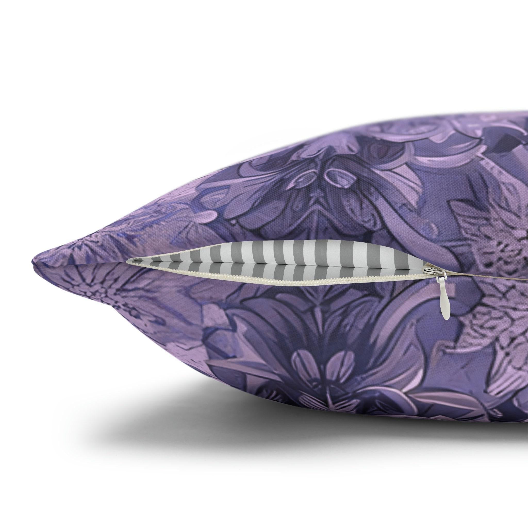 Vintage Style Lavender Snowflake Pillow Cover, Elegant Winter Home Decor