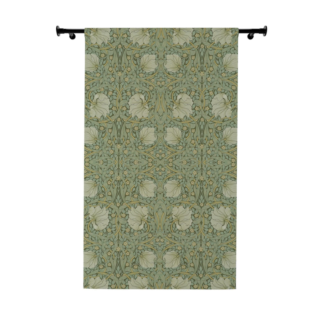 Blackout Curtain Panel: William Morris Pimpernel - Sage Green, Vintage Style