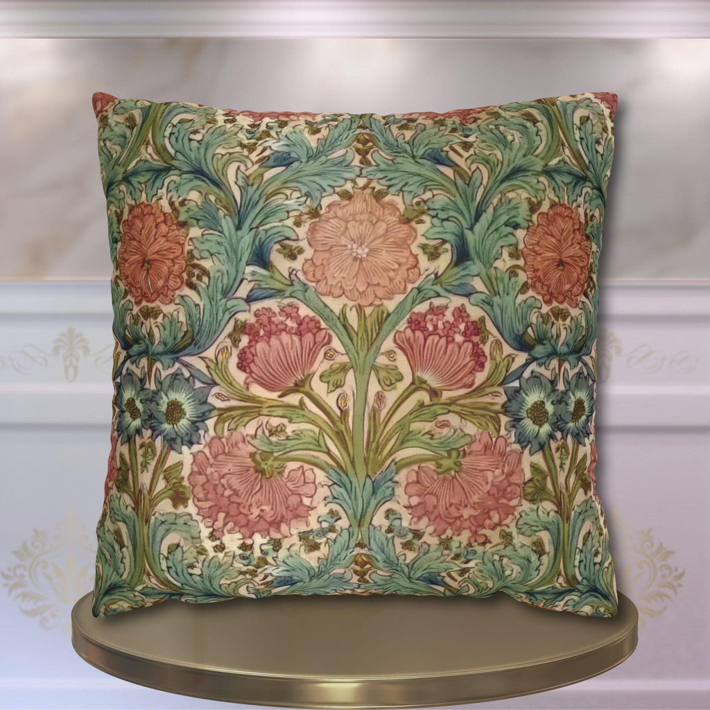 William Morris Style Hyacinth Pillow Cover: John Henry Dearle Inspired Floral