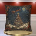 Santa's Sleigh Christmas Pillowcase: Festive Holiday Decor Winter Home Accent