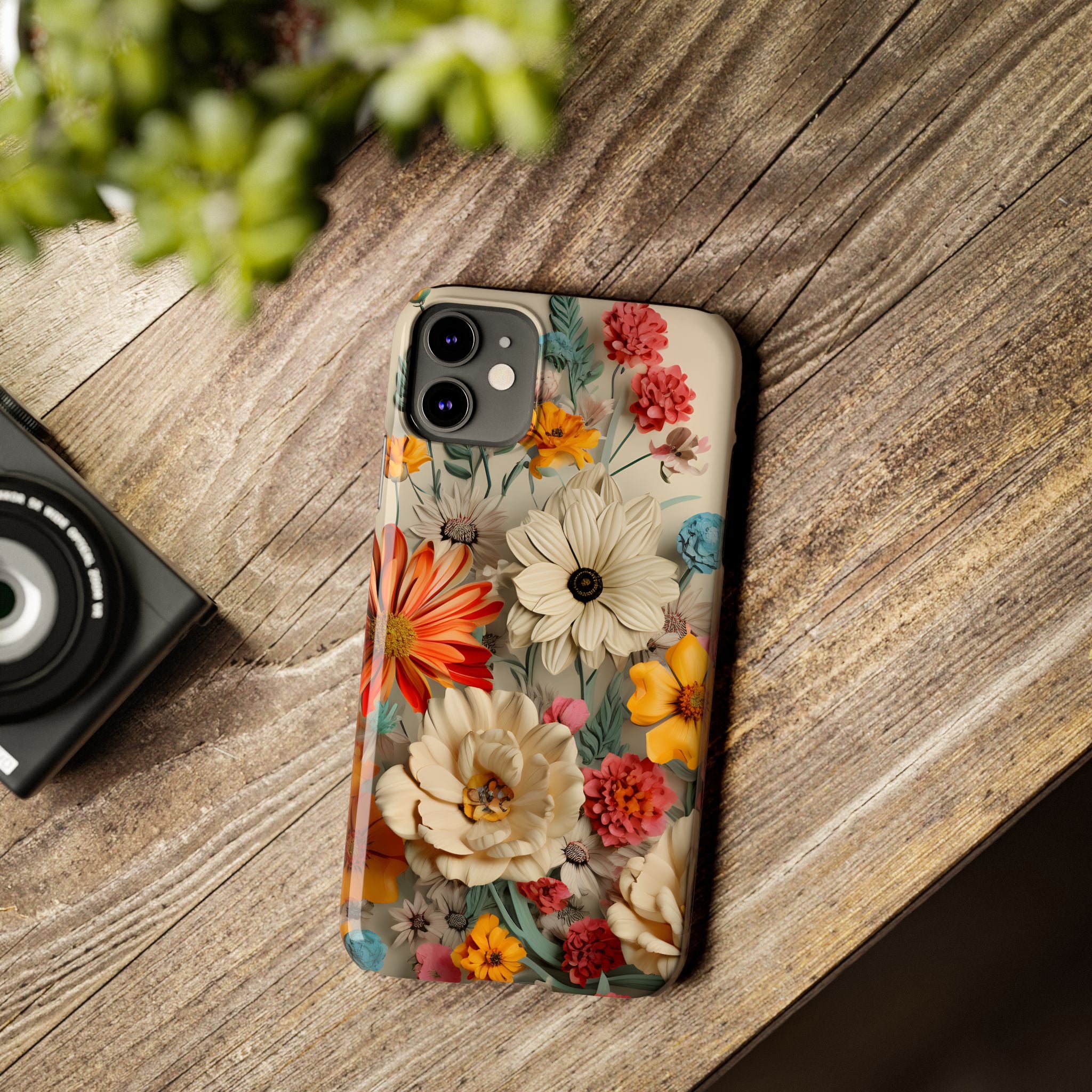 Wildflower iPhone Case: Vintage Style Floral Design, Slim Protective Cover