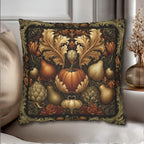 William Morris Inspired Pillow Cover: Vintage Style Autumn Harvest Tapestry