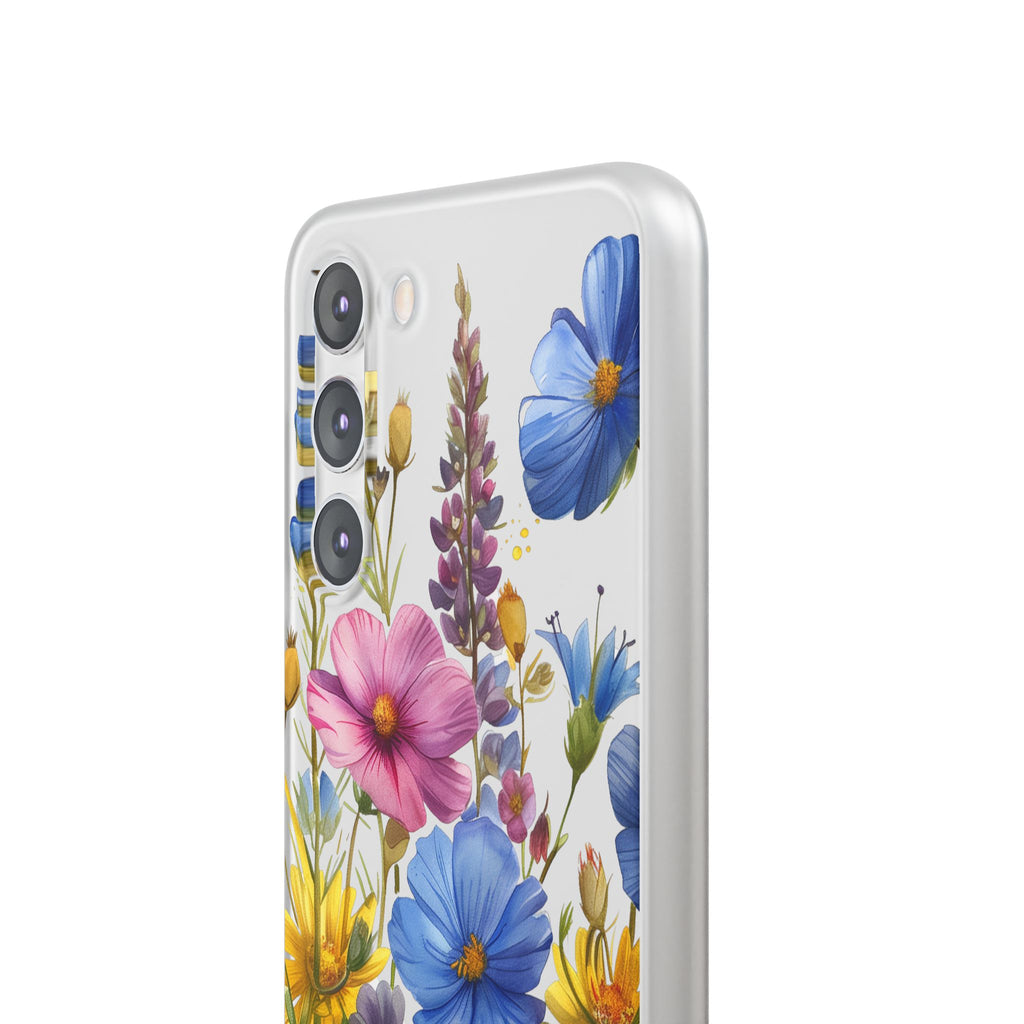 Floral Phone Case: Slim Matte TPU Cover, Wildflower Garden