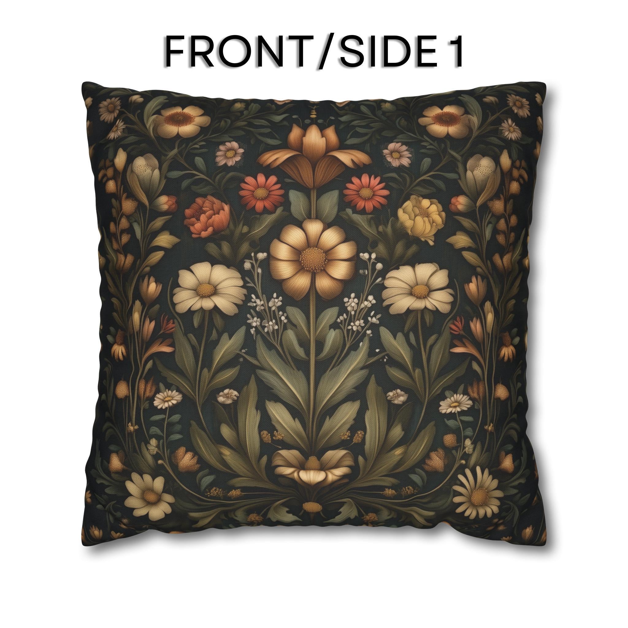 William Morris Inspired Throw Pillow Cover: Spring Garden Botanicals